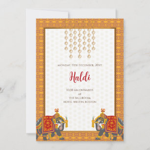 Digitale Haldi-Einladung und indische Hochzeitskar Einladung