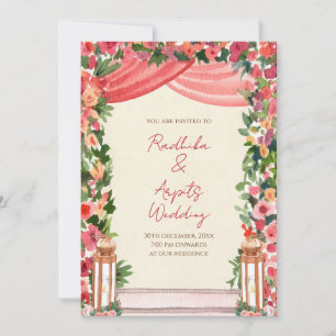 Digitale Hindu-Einladung indische Hochzeitskarten Einladung