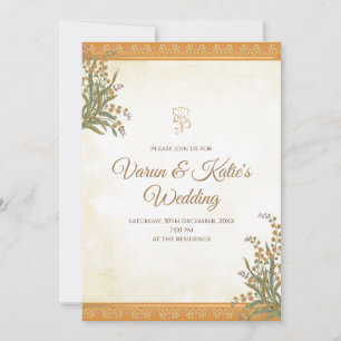 Digitale Hindu-Hochzeitkarten und indische Einladu Einladung