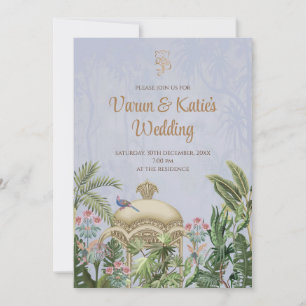 Digitale hinduistische Hochzeitseinladung als indi Einladung