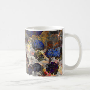 Digitale Hintergrundkunst des Blumenmusters / Blum Kaffeetasse