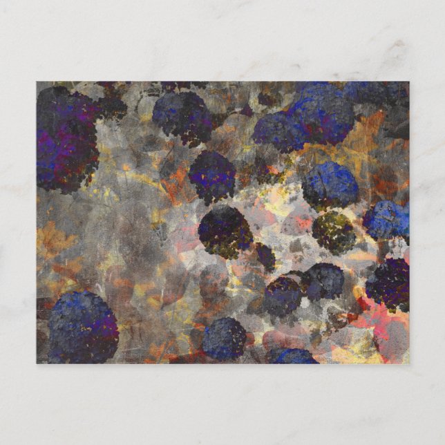 Digitale Hintergrundkunst des Blumenmusters / Blum Postkarte (Vorderseite)