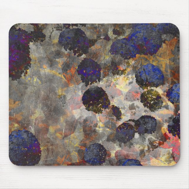 Digitale Hintergrundkunst im Blumenmuster Mousepad (Vorne)