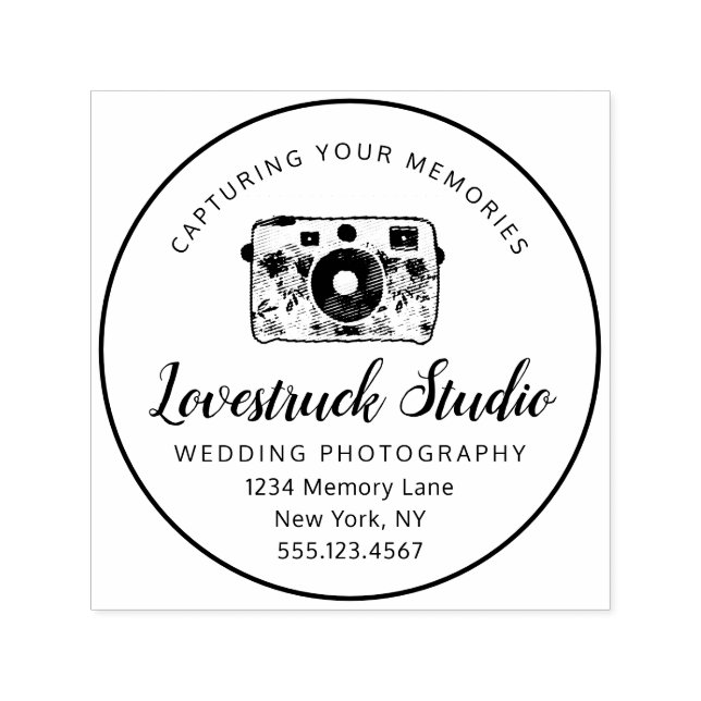 Digitale Hochzeitfotografie-Geschäftskamera Permastempel (Design)