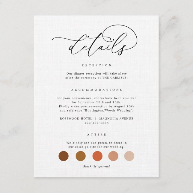Digitale Hochzeitskleidung Bekleidungsvorschriften Einladung (Vorderseite)