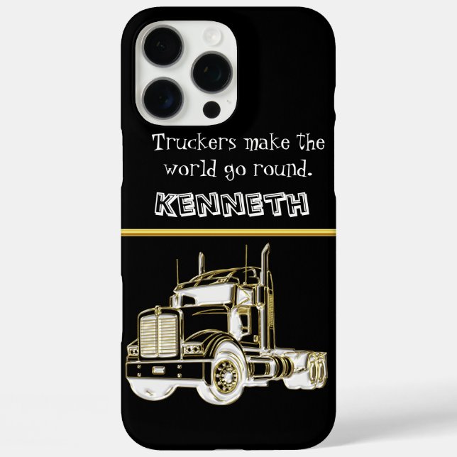Digitale Illustration für den Sattelzug iPhone 16 Pro Max Hülle (Rückseite)