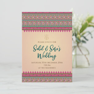 Digitale indische Hochzeitkarten & Hindu-Einladung Einladung