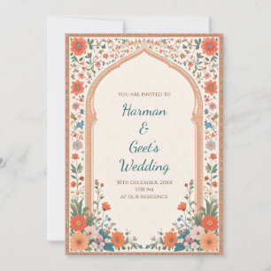 Digitale indische Hochzeitseinladung Hindu-Hochzei Einladung