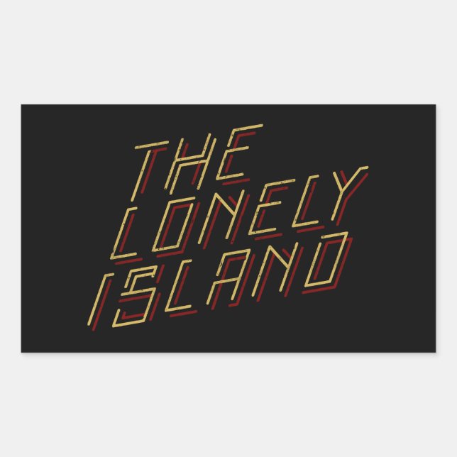 Digitale Insel Rechteckiger Aufkleber (Vorderseite)