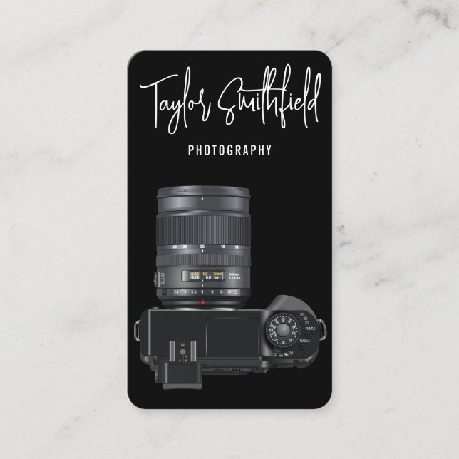 Digitale Kamera-Fotografie-Visitenkarte Visitenkarte (Vorderseite)