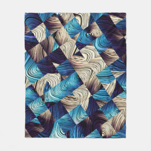 Digitale Kunst abstrakte Muster. Abstrakte blaue A Fleecedecke
