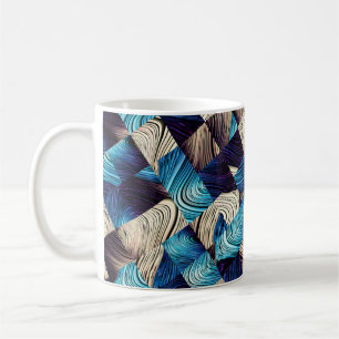 Digitale Kunst abstrakte Muster. Abstrakte blaue A Kaffeetasse