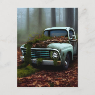 Digitale Kunst auf dem abgefahrenen Lkw Postkarte