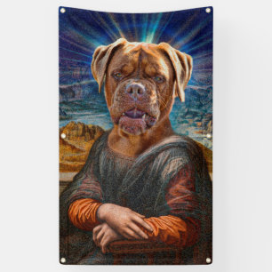 Digitale Kunst - BULLDOG MONA LISA Banner