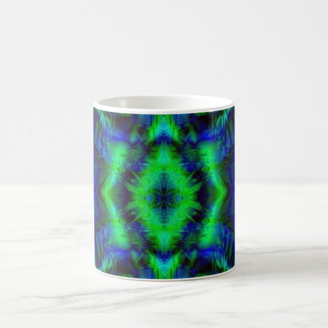 Digitale Kunst Cool Modernes Abstraktes Muster Kaffeetasse (Mittel)