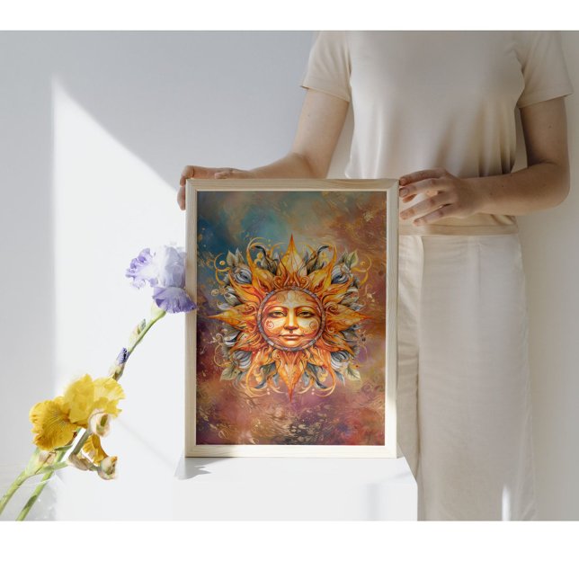Digitale Kunst der kosmischen Sonne Poster (Von Creator hochgeladen)