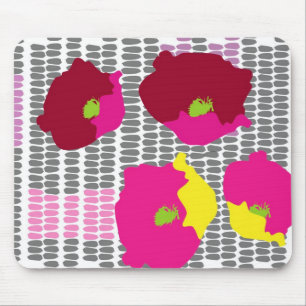 Digitale Kunst der Popkunst-Blumen Mousepad