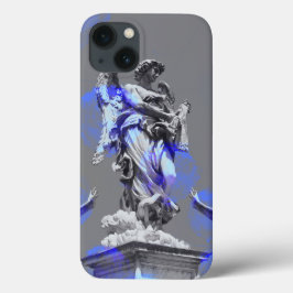 Digitale Kunst der Skulpturen blaue Pinselstriche Case-Mate iPhone Hülle
