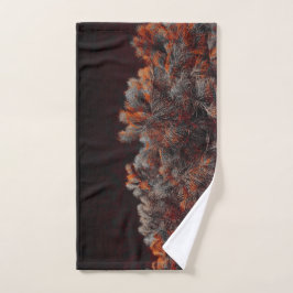 Digitale Kunst des Kiefernbaums mit orangefarbenen Handtuch