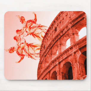 Digitale Kunst des Kolosseums und Statuen/Skulptur Mousepad
