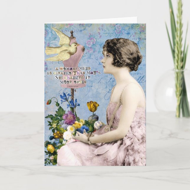 Digitale Kunst für Frauen Karte (Vorderseite)