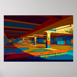 Digitale Kunst im Retro-Limousine Poster