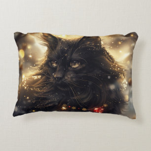 Digitale Kunst in der Schwarzwälder Katze Dekokissen