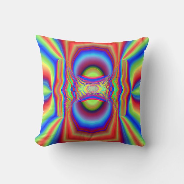Digitale Kunst in Dimensionen Kissen (Vorderseite)