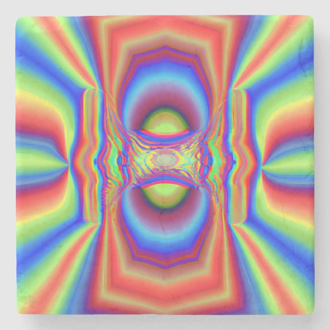 Digitale Kunst in Dimensionen Steinuntersetzer (Vorderseite)