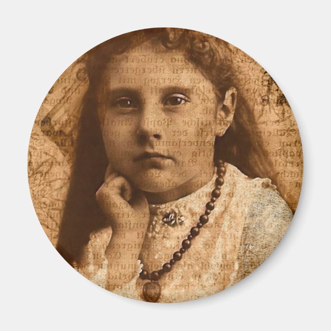 Digitale Kunst mit seelenvollen Augen Magnet (Vorne)