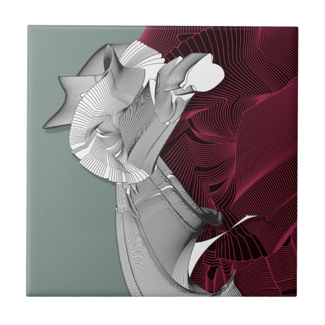 Digitale Kunstfigur Fliese (Vorderseite)