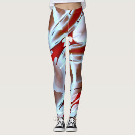 Digitale Lackvergrößerung mit Schwarzweiß Leggings