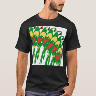 Digitale Malerei für Parrot-Muster T-Shirt