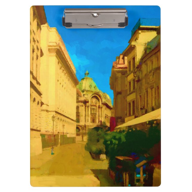 Digitale Malerei in Bukarest Klemmbrett (Vorderseite)