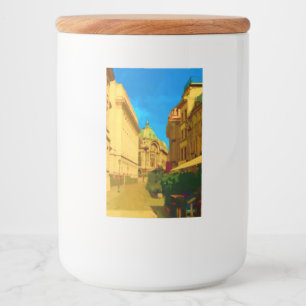 Digitale Malerei in Bukarest Lebensmitteletikett