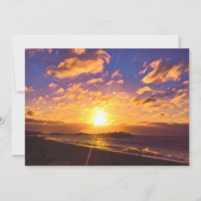 Digitale Malerei - Phantastischer Sonnenaufgang üb (Vorderseite)