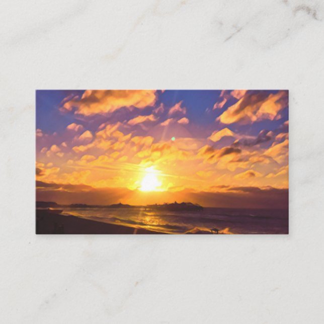 Digitale Malerei - Phantastischer Sonnenaufgang üb Visitenkarte (Vorderseite)