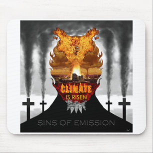 Digitale Malerei über den Klimawandel. Mousepad