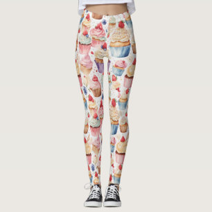 Digitale Muster für Creme und Cupcake Leggings