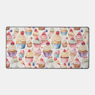 Digitale Muster für Creme und Cupcake Schreibtischunterlage