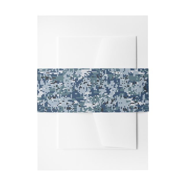 Digitale Navy-Camouflage-Camouflage-Dekoration Einladungsbanderole (Vorderseite Beispiel)