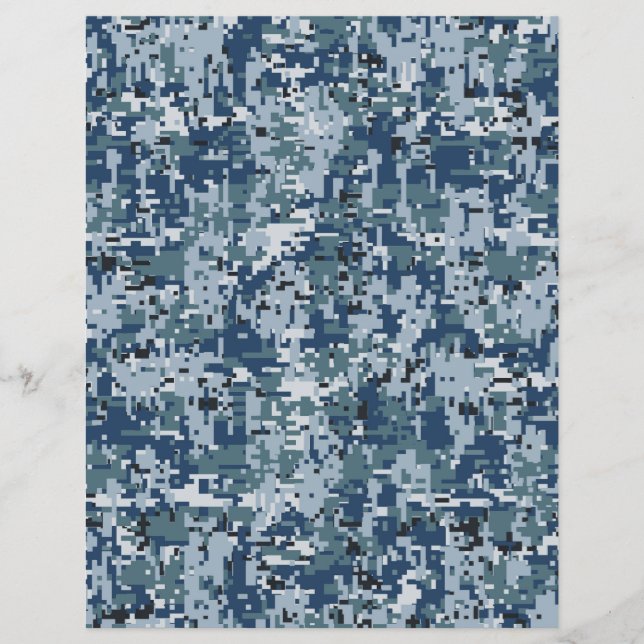 Digitale Navy-Camouflage-Camouflage-Dekoration Flyer (Vorne)