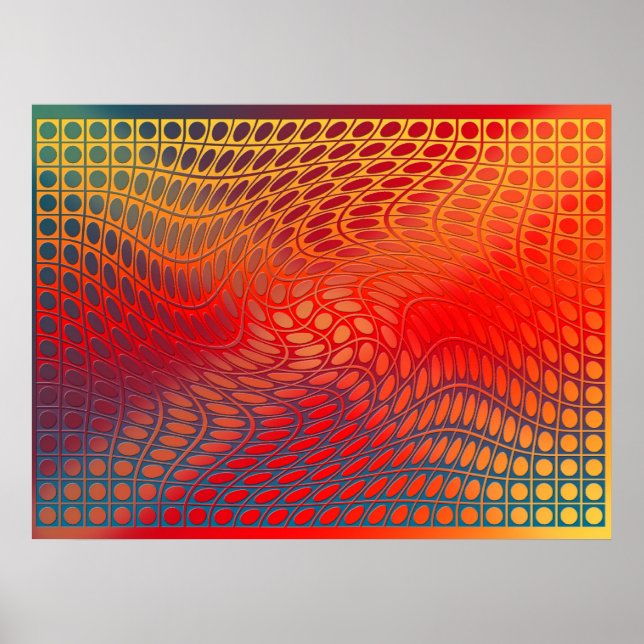 Digitale Op-Art - Toreador-Tanz Poster (Vorne)