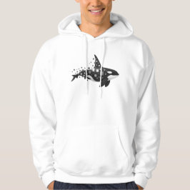 Digitale Orca-Disintegration - Cyber Ocean Series Hoodie