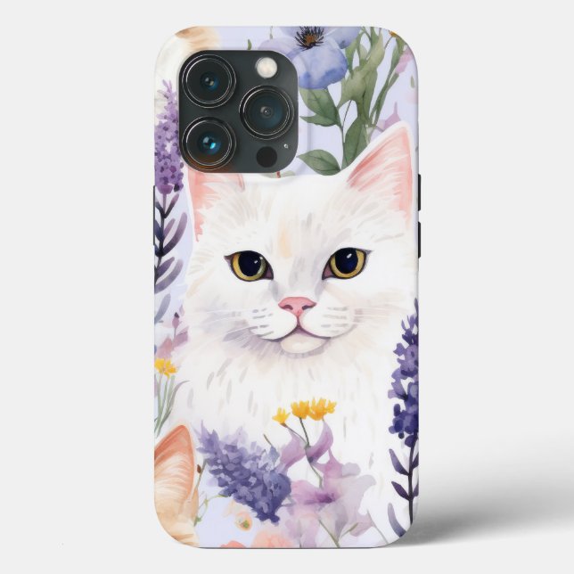 Digitale Papiere für Aquarellkatzen Case-Mate iPhone Hülle (Rückseite)