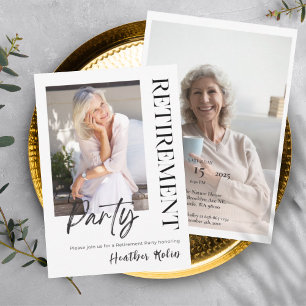 Digitale Party-Karten für Elegantes 2 Foto Einladung