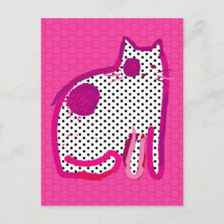 Digitale Postkarte "Rosa Katze"