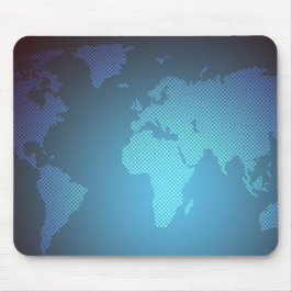 Digitale Punkte-Weltkarte Gradientenkunst Mousepad