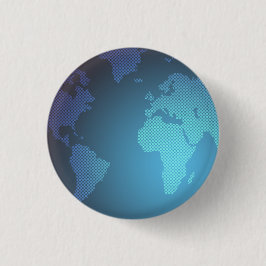 Digitale Punkte-Weltkarte mit Farbverlauf-Kunst Button