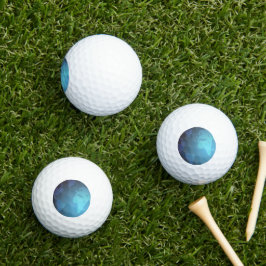 Digitale Punkte-Weltkarte mit Farbverlauf-Kunst Golfball